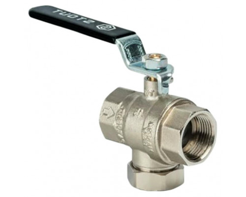 Кран шаровой STOUT SVF 0001 3/4″ ДУ-20 PN-30 полнопроходной муфтовый, латунный, внутренняя/внутренняя резьба, управление ручка-рычаг