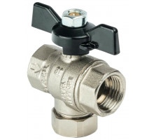 Кран шаровой STOUT SVF 0002 1/2″ ДУ-15 PN-30 полнопроходной муфтовый, латунный, внутренняя/внутренняя резьба, управление ручка-бабочка