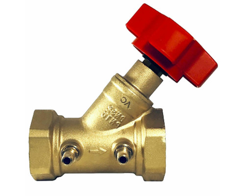 Клапан балансировочный STI 2″ Dn-50 PN-16 ручной, муфтовый, латунный, внутренняя резьба, уплотнение EPDM