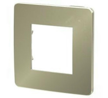 Рамка Schneider Electric UNICA STUDIO Metal 1 пост 85х85х10 мм, материал корпуса - пластик, монтаж - универсальный, цвет - бронзовый, задняя панель - бежевый