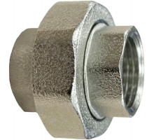 Соединитель SANTECHSYSTEMS 3/4″ ДУ-20 прямой разъемное соединение американка внутренняя-внутренняя резьба, уплотнение - круглая прокладка O-ring, корпус – латунь, покрытие-никель