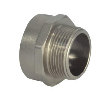 Ниппель SantechSystems ВР/НР 1 1/4″-1 1/2″ ДУ-32x40 Ру-16 наружная/внутренняя резьба, корпус - никелированная латунь