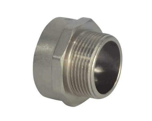 Ниппель SantechSystems ВР/НР 1 1/4″-1 1/2″ ДУ-32x40 Ру-16 наружная/внутренняя резьба, корпус - никелированная латунь