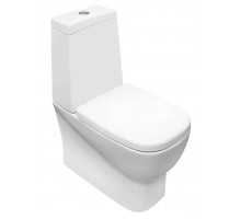 Унитаз-компакт Sanita Luxe Infinity Comfort, белый (арматура, дюропластовое сиденье с функцией мягкого закрывания, универсальный выпуск)