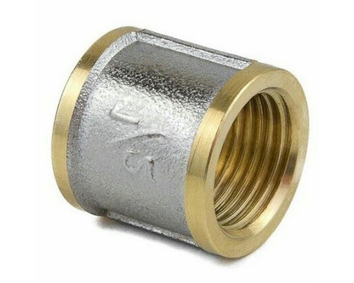 Муфта латунная Aquasfera ДУ-15 (1/2″) Ру-40 ГОСТ 32585-2013