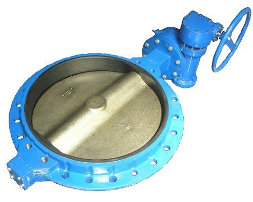 Затвор поворотный дисковый межфланцевый ABRA BUV-VF826D серии G DN1000 PN-10 чугунный, EPDM, с редуктором