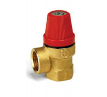 Клапан предохранительный пружинный Benarmo 1/2″ Dn-15 PN-16 латунный, угловой, внутренняя резьба, давление срабатывания 3 бар