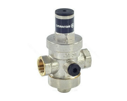Регулятор давления бытовой Benarmo 1 1/4″ ДУ-32 Ру-25 внутренняя резьба, латунный, поршневой, Рн=1-5,5 бар, с выходом под манометр