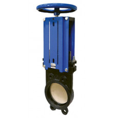 Задвижка шиберная ножевая KV10W DN400 PN-10 стальная EPDM со штурвалом