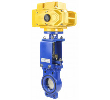 Задвижка шиберная ножевая GVKN1331N-2W-Fb DN50 PN-10 межфланцевая, с невыдвижным шпинделем, корпус - чугун G-40, NBR, с электроприводом-МТ-50 220В