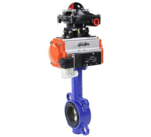 Затвор дисковый поворотный Genebre 2109В 10 DN65 PN-16 корпус - чугунGG20, диск - нержавеющая сталь, уплотнение NBR, с пневмоприводом SA-083 с возвратными пружинами, пневмораспределителем 4M310-08 24В и блоком концевых выключателей APL-210N в городе