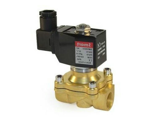 Клапан электромагнитный Smart SM-5563 G 3/4″ Dn-20 PN-10 резьбовой, прямого действия, нормально закрытый, латунный, уплотнение FKM, AC 24V