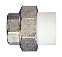 Муфта PPRC разъемная MeerPlast Dn50х40 Ру-25 белая внутренняя резьба