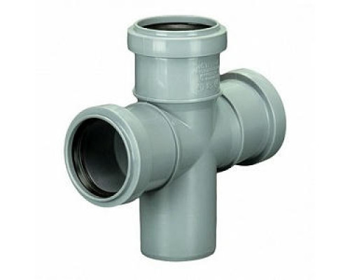 Крестовина одноплоскостная 50x50x50/90° Политэк для внутренней канализации