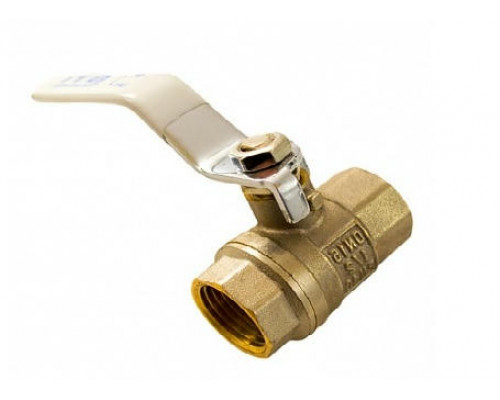 Кран шаровой STI 1/2″ ДУ-15 PN-40 муфтовый (муфта-муфта) полнопроходной, рычаг, корпус-латунь