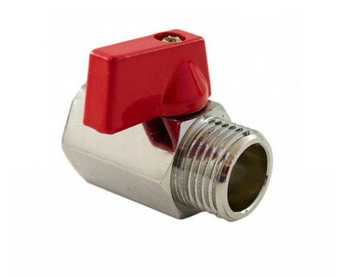 Кран шаровой STI 3/4″ ДУ-20 PN-16 муфтовый,(муфта-штуцер) стандартнопроходной, МИНИ, корпус-латунь